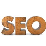 Wooden Search Engine Optimization Text